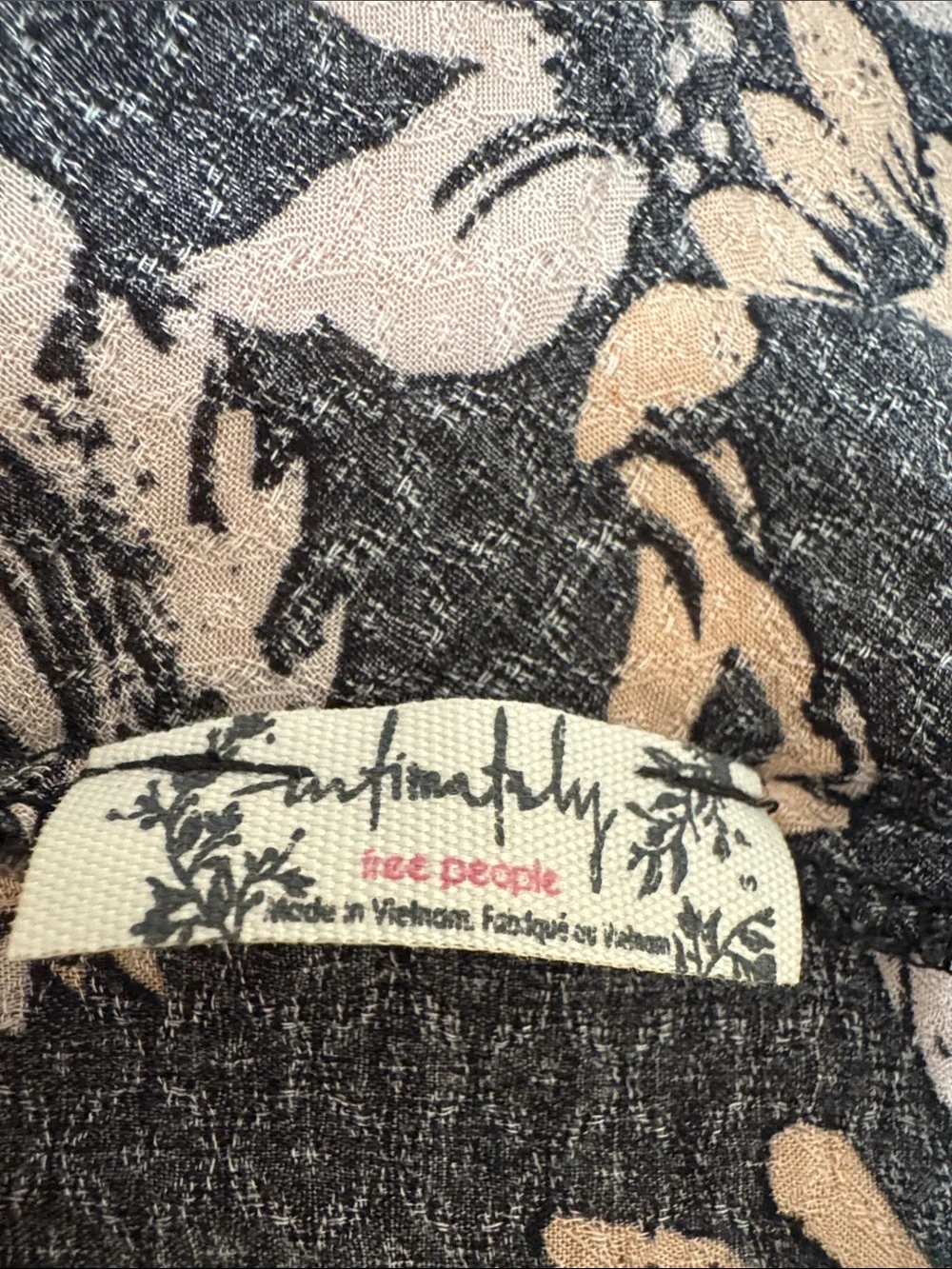 Free People Intimately Floral Handkerchief Hem Swing Tunic Boho Top